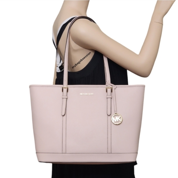 Michael Kors Jet Set Large Pink Tote - Picture 8 of 10